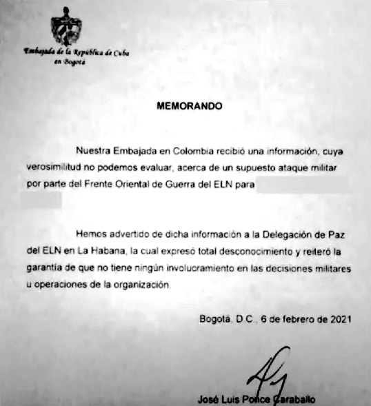 Brief des kubanischen Botschafters | Bildquelle: https://t1p.de/j3gc © Noticias Caracol / YouTube | Bilder sind in der Regel urheberrechtlich geschützt